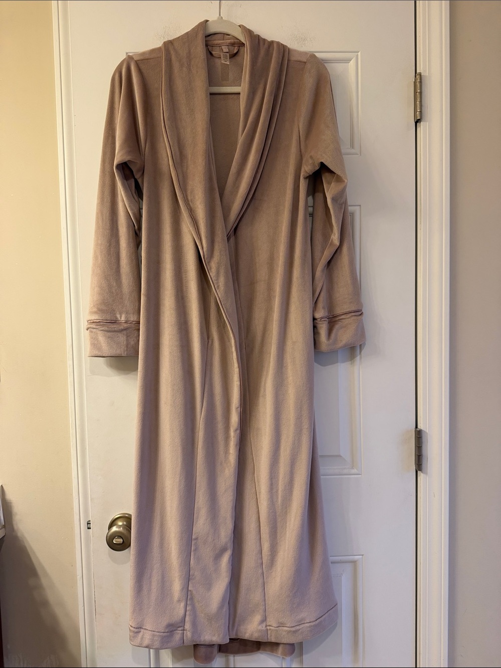 SKIMS Taupe Plush Velour Long Wrap Bath Robe XXS